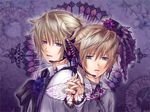  butterfly hat headphones kagamine_len magnet_(vocaloid) male purple shirano tie vocaloid 