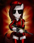  anthrofied boots clothing command_and_conquer equine eyewear female horse mammal my_little_pony natasha_volkova red_alert shorts sniper_rifle soviet sunglasses svd uniform zloykosh 