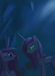  equine female feral friendship_is_magic green_eyes hair horn horse mammal multi-colored_hair my_little_pony necklace pony princess_cadance_(mlp) princess_cadence_(mlp) purple_eyes queen_chrysalis_(mlp) raikoh-illust winged_unicorn wings 