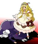  blonde_hair blue_eyes dress duel_monster food jewelry lolita_fashion madolce_majoleine madolce_puddingcess madolche madolche_majoleine madolche_puddingcess yu-gi-oh! yuu-gi-ou_duel_monsters 