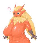  blaziken breasts chubby female huge_breasts nintendo pok&#233;mon sheru solo video_games 
