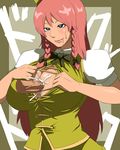  artist_request breasts cum cum_on_body cum_on_breasts cum_on_upper_body hong_meiling kishio_(agedama) naughty_face paizuri penis red_hair touhou 