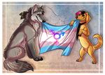  &#9792; &#9794; alex alex_dachshund canine dachshund dog feather female flag ftm lesbian mammal necktie nullo transgender wingedwolf wolf 