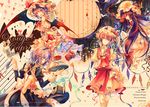  apron bat_wings blonde_hair blue_hair bow closed_eyes crystal fang flandre_scarlet flower food frills fruit full_moon hat hat_bow hat_ribbon izayoi_sakuya key kirero long_hair long_sleeves moon multiple_girls open_mouth patchouli_knowledge plate puffy_sleeves purple_hair red_eyes remilia_scarlet ribbon rose short_hair short_sleeves side_ponytail silver_hair strawberry touhou tray very_long_hair wide_sleeves wings wrist_cuffs yellow_eyes 