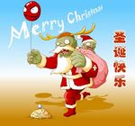  antlers bag balloon beard chinese_text christmas english_text facial_hair gargantuar hat hats holidays horn ice imp landmine male mustache not_furry o_o plant plants_vs_zombies potato potato_mine santa snow text translated undead unknown_artist zombie 