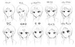  abubu aoki_ume_(style) atelier_(series) chart comparison greyscale gundam gundam_unicorn gundam_zz k-on! love_plus monochrome multiple_persona parody precure puru_two revision style_parody to_love-ru translated 