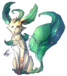  2013 alpha_channel digital_media_(artwork) eeveelution feral leafeon nintendo pink_eyes pok&eacute;mon pok&eacute;mon_(species) ravoilie simple_background sitting solo transparent_background video_games 