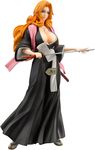  bleach breasts cleavage figure jewelry large_breasts long_hair mastumoto_rangiku matsumoto_rangiku necklace orange_hair sword weapon 