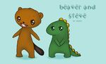  beaver beaver_(b&amp;s) beaver_and_steve brod dinosaur male mammal rodent scalie steve_(b&amp;s) 