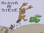  beaver beaver_(b&amp;s) beaver_and_steve dinosaur male mammal renee_katz rodent scalie steve_(b&amp;s) 