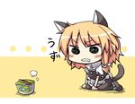  animal_ears blush cat_ears cat_tail chibi cup_ramen drooling kemonomimi_mode kirisame_marisa lockheart lowres solo tail touhou waiting 