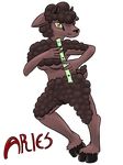  alpha_channel aries breasts brown_fur caprine english_text female fur godheadharley hair hooves horn looking_at_viewer mammal nude plain_background sheep smile solo text transparent_background yellow_eyes 