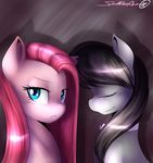  absurd_res black_hair blue_eyes bow_tie couple equine eyes_closed female feral friendship_is_magic hair hi_res horse looking_at_viewer mammal my_little_pony octavia_(mlp) pink_hair pinkamena_(mlp) pinkie_pie_(mlp) pony spittfire 