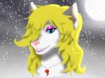  canine eyeliner far_away_from_home female fox headshot ino_clover lipstick makeup mammal moonlight mrkhaerus smile snow solo 