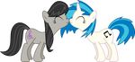  black_hair blue_hair couple cutie_mark equine eyes_closed female friendship_is_magic hair horn horse my_little_pony mysteriouskaos octavia_(mlp) plain_background smile transparent_background two_tone_hair unicorn vinyl_scratch_(mlp) 