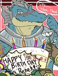  alligator birthday_cake blush cake candle crocodile flower food league_of_legends male nasus pton renekton reptile scalie 