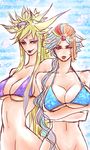  bikini blonde_hair breasts emperor_mateus final_fantasy final_fantasy_ii frioniel genderswap gray_hair grey_hair lipstick make_up makeup swimsuit 