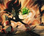  bad_id bad_pixiv_id chaos_emerald explosion fighting_stance furry holding red_eyes shadow_the_hedgehog sonic_the_hedgehog teeth 
