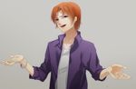  bad_id bad_pixiv_id black_eyes bracelet fate/zero fate_(series) grey_background jacket jewelry male_focus orange_hair purple_jacket simple_background solo tuyuno uryuu_ryuunosuke 