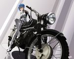  ayanami_rei blue_hair bmw bodysuit expressionless ground_vehicle gyicarus hair_ornament looking_at_viewer md5_mismatch motor_vehicle motorcycle neon_genesis_evangelion plugsuit red_eyes revision short_hair sitting solo white_bodysuit 