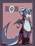  collar cute dragon glowing invalid_tag neon rudragon tongue wings young 