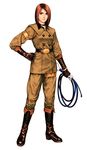  boots brown_hair gloves military military_uniform mori_toshiaki official_art snk solo the_king_of_fighters the_king_of_fighters_'99 uniform whip whip_(kof) 