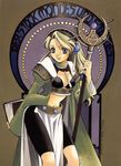  1girl 90s art_nouveau atelier_(series) atelier_marie dated highres marie_(atelier) ouse_kohime solo sorceress staff 
