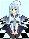  ahoge bat_wings miyabi_juri original school_uniform serafuku solo thighhighs wings 