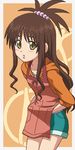  apron awa bangs lowres oekaki solo to_love-ru yuuki_mikan 