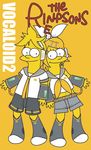  1girl brother_and_sister kagamine_len kagamine_rin parody siblings suzuno_yoshito the_simpsons twins vocaloid yellow_skin 