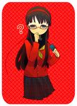  ? amagi_yukiko black_hair glasses hairband long_hair lowres persona persona_4 pote_(uzzz) school_uniform skirt solo yasogami_school_uniform 