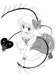  :d ascot blush crystal demon_wings dress flandre_scarlet full_body greyscale hat looking_at_viewer mob_cap monochrome one_side_up open_mouth puffy_short_sleeves puffy_sleeves sacha short_sleeves simple_background smile solo touhou white_background wings wrist_cuffs 