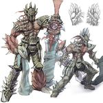  armor artist_request eyeball horns left-handed male_focus nightmare_(soulcalibur) soulcalibur sword weapon white_background 