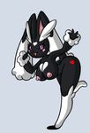  anthro big_breasts blush breasts female lagomorph looking_at_viewer lopunny lordstevie mammal nintendo nipples nude open_mouth pink_eyes pok&#233;mon pok&eacute;mon rabbit smile solo tattoo video_games 
