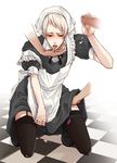  alternate_costume apron axis_powers_hetalia crossdressing cum cum_on_clothes cumdrip enmaided erection erection_under_clothes facial garters handjob maid maid_apron male_focus mary_janes molestation multiple_boys open_mouth penis prussia_(hetalia) shoes skirt skirt_lift thighhighs tongue tongue_out vibrator yaoi 