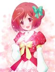  akb0048 blush chiririn heart motomiya_nagisa red_hair ribbon short_hair smile solo sparkle 