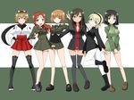 black_hair black_panties blonde_hair blue_eyes brave_witches breasts brown_eyes brown_hair cleavage cropped_jacket federica_n_doglio goggles goggles_on_head green_eyes gundula_rall hairband kadomaru_misa katou_keiko medium_breasts military military_uniform minna-dietlinde_wilcke multiple_girls no_pants noble_witches official_style orange_hair panties pantyhose red_panties ribbed_sweater rosalie_de_hemricourt_de_grunne scarf strike_witches sweater thighhighs tokiani underwear uniform white_panties world_witches_series yellow_eyes 