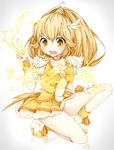  :d bad_id bad_pixiv_id blonde_hair bow cure_peace hair_flaps highres kise_yayoi long_hair open_mouth precure skirt smile smile_precure! solo umeno yellow yellow_bow yellow_eyes yellow_skirt 