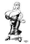  areola big_breasts breasts canine dog dress erect_nipples female hair huge_breasts hyper hyper_breasts karno mammal nipples 