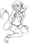  black_and_white breasts clothed clothing feline female kipper0308 lion mammal monochrome sketch skimpy solo swimsuit vilani 