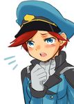  blue_eyes choutako gloves gundam gundam_age hat natora_einus red_hair uniform 