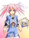  1boy 1girl cosplay genis_sage genius_sage long_hair pink_hair presea_combatir tales_of_(series) tales_of_symphonia twintails white_hair 