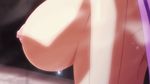 animated animated_gif asa_made_jugyou_chu! ass bath bouncing_breasts breasts kakinozaka_ayana large_breasts purple_hair steam wet 