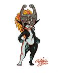  female hair imp looking_at_viewer midna nipples nude orange_hair plain_background pussy red_eyes smile solo standing the_legend_of_zelda thebigmansini twilight_princess video_games white_background 