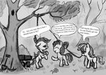  2012 apple_bloom_(mlp) applebloom_(mlp) bad_idea cub cutie_mark_crusaders_(mlp) doing_it_wrong english_text equine female feral friendship_is_magic group horn horse imminent_death mammal monochrome my_little_pony noose outside pegasus pony rope scootaloo_(mlp) shovel suicide sweetie_belle_(mlp) text ulyanovetz unicorn wagon wings young 