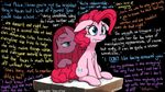  crying cutie_mark dialog dialogue dual_persona duo english_text equine female feral friendship_is_magic hair horse mammal miles my_little_pony ntsts pink_hair pinkamena_(mlp) pinkie_pie_(mlp) pony sad solo square_crossover tears text unknown_artist wall_of_text 