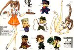  90s chibi clamp clamp_in_wonderland highres jojo_no_kimyou_na_bouken parody style_parody 