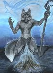 fire loincloth magic_user male polearm rukis shaman solo spirit staff topless tribal_spellcaster 
