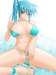  artist_request bikini blue_hair divergence_eve green_eyes kureha_misaki swimsuit 