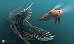  creature engine fangs fish glass kezrek leviathan light machine marine mechanical nightmare_fuel sea submarine unknown_species water 